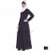 Pin-tuck abaya in dark Grey color Pin-tuck abaya in dark Grey color