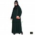 Pin-tuck abaya in Dark Green color Pin-tuck abaya in Dark Green color