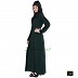 Pin-tuck abaya in Dark Green color Pin-tuck abaya in Dark Green color