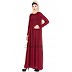 Pin-tuck abaya in Maroon color Pin-tuck abaya in Maroon color