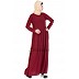 Pin-tuck abaya in Maroon color Pin-tuck abaya in Maroon color