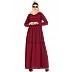 Pin-tuck abaya in Maroon color Pin-tuck abaya in Maroon color