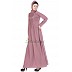 Designer Pin-tuck abaya- Puce Pink   Designer Pin-tuck abaya- Puce Pink