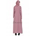 Designer Pin-tuck abaya- Puce Pink   Designer Pin-tuck abaya- Puce Pink