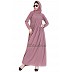 Designer Pin-tuck abaya- Puce Pink   Designer Pin-tuck abaya- Puce Pink
