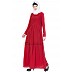 Pin-tuck abaya in Red color Pin-tuck abaya in Red color