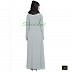 Pin-tuck abaya in Sea Green color Pin-tuck abaya in Sea Green color