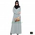 Pin-tuck abaya in Sea Green color Pin-tuck abaya in Sea Green color
