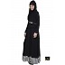 Islamic dress - Abaya in Black and White color Islamic dress - Abaya in Black and White color