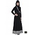 Islamic dress - Abaya in Black and White color Islamic dress - Abaya in Black and White color