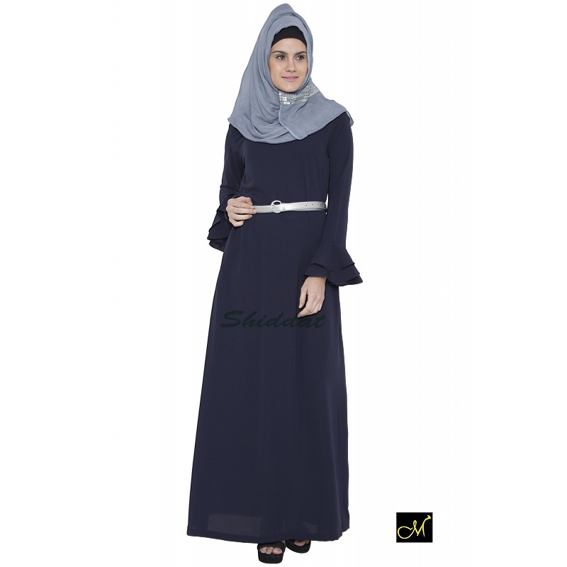 Abaya online- Buy Dark Blue Islamic maxi dress made from 