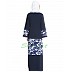  Floral Patched Abaya - Blue