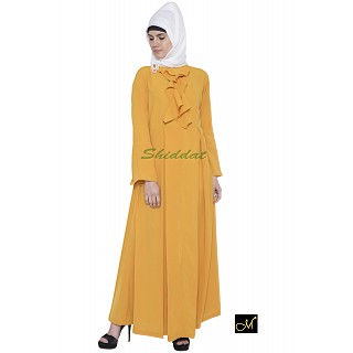 Designer Abaya - Mustard color