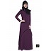 C Cut Abaya- Violet C Cut Abaya- Violet