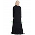 Frilled abaya dress with pintucks- Black Frilled abaya dress with pintucks- Black