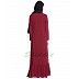 Frilled abaya dress with pintucks- Maroon Frilled abaya dress with pintucks- Maroon