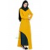 Elegant dress abaya with contrast layer Elegant dress abaya with contrast layer