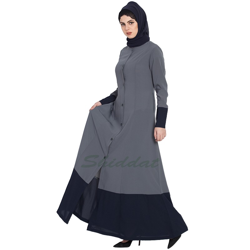modern front open abaya