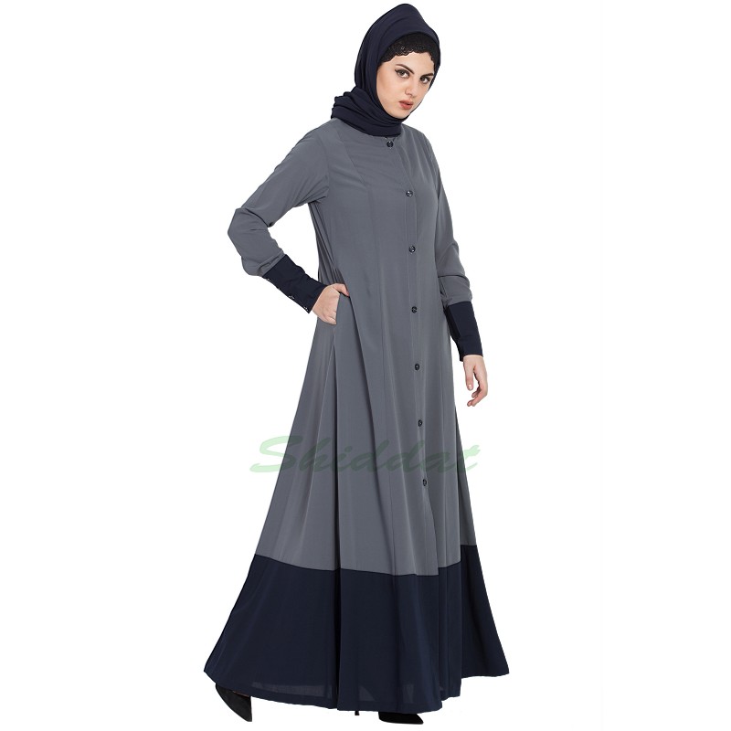modern front open abaya