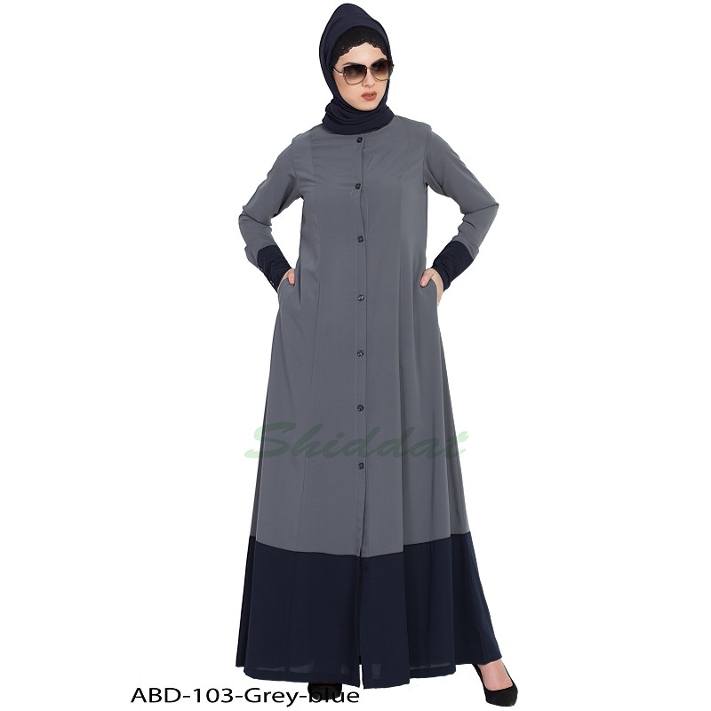modern front open abaya