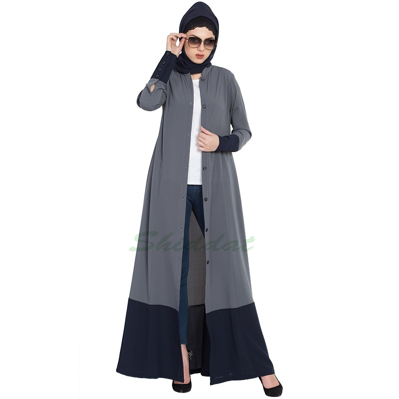 modern front open abaya