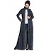 Striped front open abaya Striped front open abaya