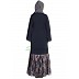 Front open Dress abaya- Blue-Grey Front open Dress abaya- Blue-Grey