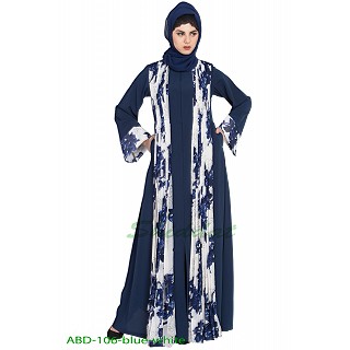 Front open abaya with attached shawl