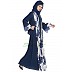 Front open abaya with attached shawl Front open abaya with attached shawl