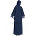 Front open abaya with attached shawl Front open abaya with attached shawl