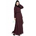 Umbrella cut Dress abaya- Wine color Umbrella cut Dress abaya- Wine color