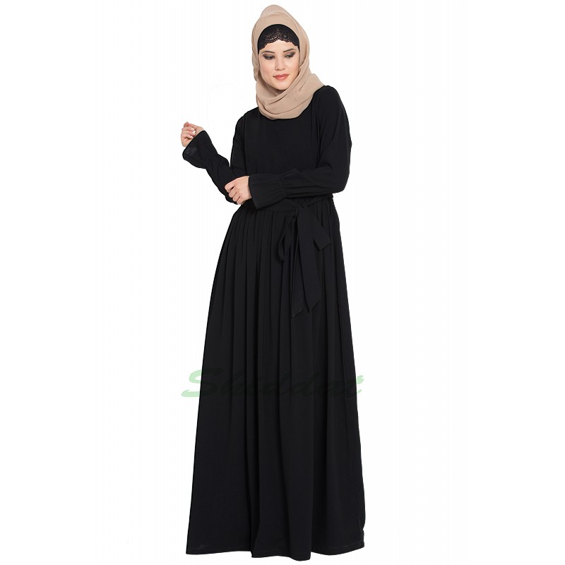 Casual abaya online Buy casual abaya with pleated design 