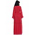 Casual pleated Dress abaya- Red Casual pleated Dress abaya- Red