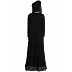 Designer double layered abaya- Black Designer double layered abaya- Black
