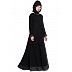 Designer double layered abaya- Black Designer double layered abaya- Black
