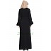 Black elegant abaya with a matching belt Black elegant abaya with a matching belt