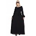 Black elegant abaya with a matching belt Black elegant abaya with a matching belt