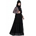 Designer double layered abaya with a Jacket combo- Black Designer double layered abaya with a Jacket combo- Black