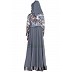 Designer double layered abaya with a Jacket combo- Grey