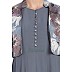Designer double layered abaya with a Jacket combo- Grey