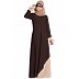 A-line abaya with designer sleeves- Brown A-line abaya with designer sleeves- Brown