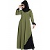 A-line abaya with designer sleeves- Jade Green A-line abaya with designer sleeves- Jade Green
