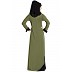 A-line abaya with designer sleeves- Jade Green A-line abaya with designer sleeves- Jade Green