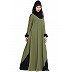 A-line abaya with designer sleeves- Jade Green A-line abaya with designer sleeves- Jade Green