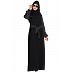 Polka dotted abaya Dress- Black Polka dotted abaya Dress- Black