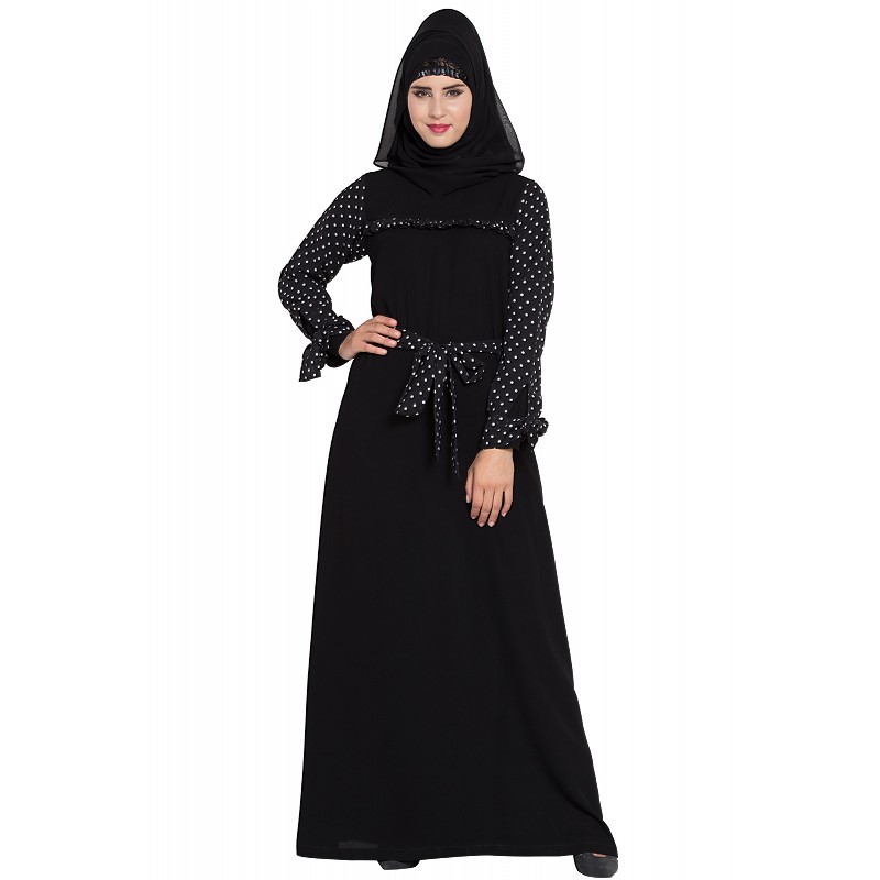 polka dot abaya
