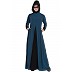 Dual colored designer abaya- Teal-Black Dual colored designer abaya- Teal-Black