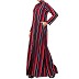 Striped front open abaya- multi colored Striped front open abaya- multi colored