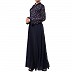 Floral Printed abaya dress- Blue Floral Printed abaya dress- Blue