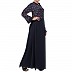 Floral Printed abaya dress- Blue Floral Printed abaya dress- Blue